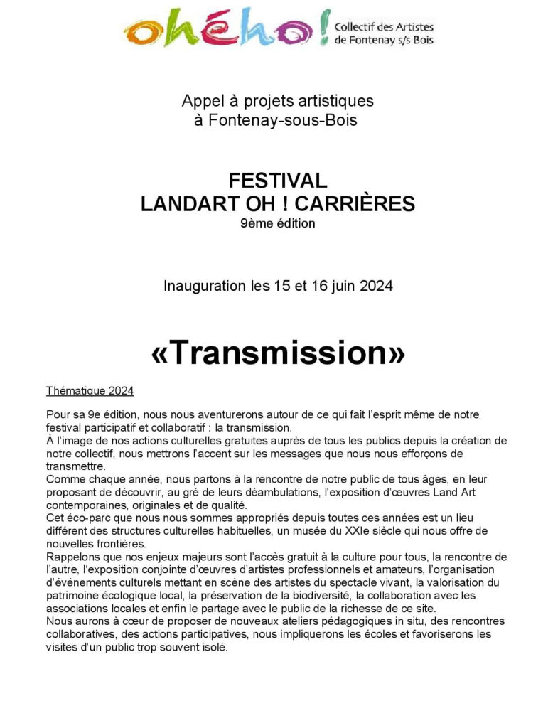 Thématique 2024 : Transmission